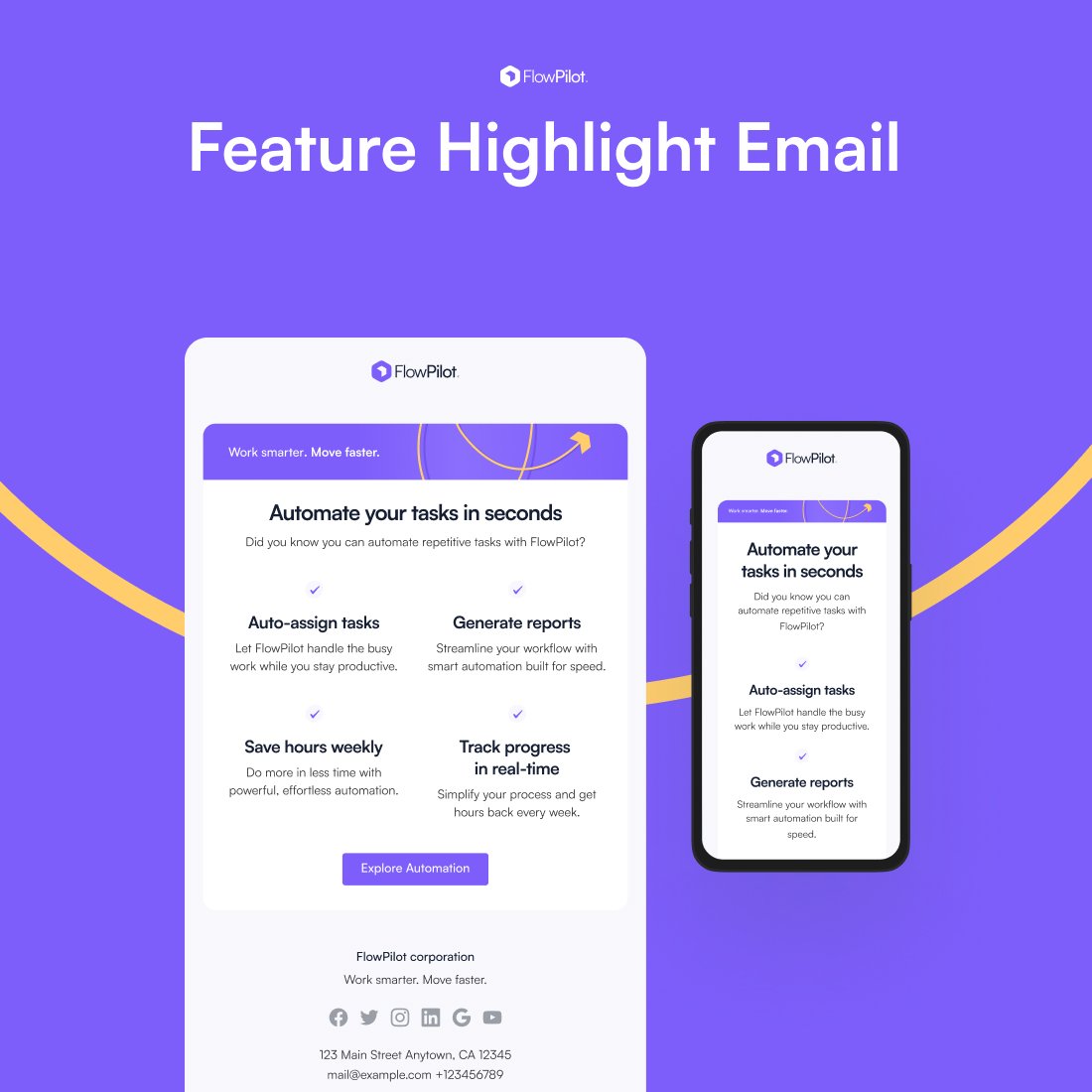 Feature Highlight Email--Email design cover